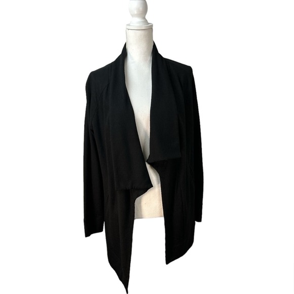 Theory Elegant Black Draped Jacket Sz. M -Copy - Picture 1 of 12